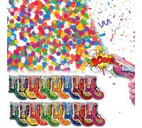 MHDUYEG Autogonfiaggio Spara Coriandoli 16 Pezzi Party Popper Pistola Confetti Popper Laurea Sparacoriandoli Compleanno Cannone Colorati Adatto per Compleanno, Festa di Nozze
