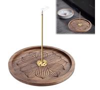 MHDUYEG Porta Incenso in Legno Porta Incenso Lotus, Porta Incenso Lotus Stick Porta Incenso Brucia Bastoncini d'incenso Accessori per la Meditazione Brucia Incenso a 6 fori Accessori per Profumazione