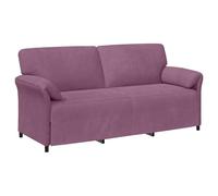 Mhdvray Divano a 3 posti, in velluto, imbottito, 3 posti, viola, 198 cm | Elegante divano imbottito con morbido rivestimento in velluto e robusto telaio in metallo per il soggiorno o la camera degli