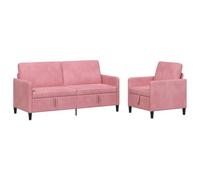 Mhdvray Divano con vano portaoggetti, 2 pezzi, rosa, divano da 3 e 1 posto | Moderno angolo imbottito per il soggiorno con vano nascosto, rivestimento sfoderabile e resistente telaio in metallo e legno.