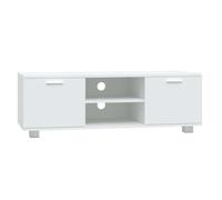 Mhdvray Mobile TV bianco, 120 x 40,5 x 35 cm, mobiletto per TV | Pratico mobile multimediale per soggiorno con 4 scomparti e gestione dei cavi integrata per tenere in ordine.