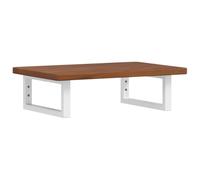 Mhdvray Piano lavabo marrone scuro con supporto, 60 x 40 cm, in legno | Elegante consolle sospesa per bagno e WC degli ospiti. Offre una superficie stabile per lavandini e asciugamani.