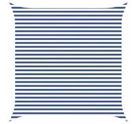 Mhdvray Tenda parasole quadrata, 4 x 4 m, in tessuto Oxford, colore blu e bianco, per giardino, terrazza, balcone, robusta, con anelli a D in acciaio inox e quattro corde