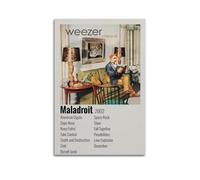 MHEGSNGA Maladroit - Poster su tela Weezer vintage, decorazione artistica per camera da letto, 30 x 45 cm, senza cornice
