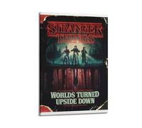 MHEGSNGA Poster su tela con immagine di Stranger Things, decorazione artistica vintage, per camera da letto, 30 x 45 cm, con cornice