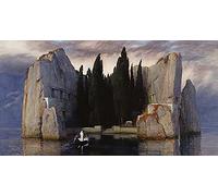 MHFFDYIV Famoso Stampe Artistiche Poster Estetico l'isola dei morti Die Toteninsel di Arnold Böcklin per la Decorazione Domestica dell'ufficio 60x90cm
