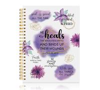 Mhfpl Quaderno a spirale con scritta "God is Good All The Time", con motivo floreale religioso, regalo di apprezzamento di Natale per donne, mamma, moglie, nonna, versetto della Bibbia, regalo
