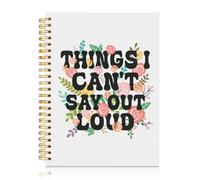 Mhfpl Taccuino bianco a spirale con scritta in inglese "Things I Can't Say Out Loud", divertente regalo di compleanno per colleghi dipendenti, regalo di ringraziamento per colleghi e colleghi, regalo