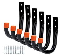 MHHO-WG Set da 6 ganci universali in acciaio resistente per il riposizionamento in garage, per parete di garage