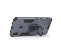 MHHQ Custodia Compatible For Samsung Galaxy M20 2 in 1 Armour resistente Hybrid Dual Layer Armatura Defender PC + TPU Cover con supporto magnetico per auto per Samsung Galaxy M20 -Black Plus Gray