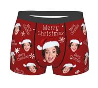 MHJUFGD Boxer Personalizzati con Foto,Mutande Uomo Divertenti,Foto Stampate in Faccia A più Fidanzate, Mutande Uomo Personalizzate, Natale San Valentino, S-2Xl (Stile 11)