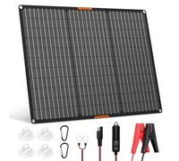 MHPOWOS Pannello solare 50W 12V Caricabatteria solare per auto Mantenitore portatile impermeabile Caricabatteria solare di mantenimento per auto barca automotive RV