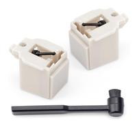 Mhrxusd ATN3600L - Puntina di ricambio per giradischi diamantata, compatibile con Audio-Technica AT-LP60X, AT-LP60XBT e AT-LP60XBT-USB, 2 pezzi con spazzola per la pulizia dello stilo