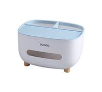 MHTECH Scatola per fazzoletti in PVC, multifunzione, portapenne, porta telecomando, scatola portaoggetti, scatola per fazzoletti cosmetici (blu-1)