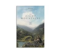 MHUYGGU Poster decorativo su tela con le otto montagne, decorazione artistica da parete per soggiorno, camera da letto, stile moderno, 30 x 45 cm, senza cornice