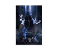 MHUYGGU Poster decorativo su tela con motivo King Von, decorazione artistica da parete per soggiorno, camera da letto, moderno, 40 x 60 cm, senza cornice