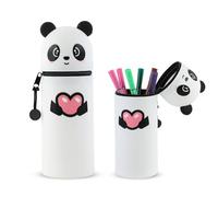 MHwan Astuccio Panda, 2 in 1 Astucci Animali In Silicone, può Essere Utilizzato Come Portapenne e Astuccio Portapenne