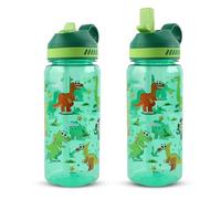MHwan Borraccia Bambini, 550ml, Robusta, Infrangibile, a Prova di Perdite, Senza BPA, Facile da Pulire, con Cannuccia, adatta per la Scuola e Le Gite