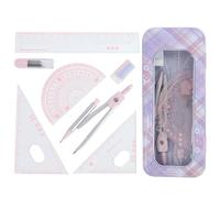 MHwan Compasso, un Kit di Apprendimento Completo, Dotato di Una Scatola Esterna Robusta e Raffinata Antiurto, Compasso Scuola Media Elementare Amato Dai Bambini, Durevole e Non Facile da Rompere