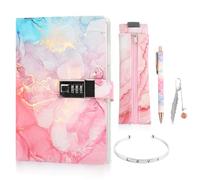 MHwan Diario Segreto Bambina, Set Regalo per Ragazze di 7, 8, 9, 10, 11, 12, 13, 14 Anni, Regali di Natale, Compleanno, Ritorno a Scuola, Diario Segreto Bambino con Lucchetto