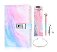 MHwan Diario Segreto Bambina, Set Regalo per Ragazze di 7, 8, 9, 10, 11, 12, 13, 14 Anni, Regali di Natale, Compleanno, Ritorno a Scuola, Diario Segreto Bambino con Lucchetto