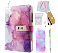 MHwan Diario Segreto Bambino, Set Regalo da 6 Pezzi per Bambina, Viene Fornito con Borsa Regalo, Diario con Copertina In Pelle PU Impermeabile, Squisiti Regali di Compleanno e di Festa per Ragazze