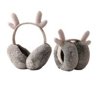 MHwan Paraorecchie Donna, Paraorecchie Bambina Pelose, Graziosi Paraorecchie Bambino Pieghevoli per Donna, Caldi e Resistenti al Freddo, Comodi da Indossare, Adatti per Adulti e Bambini (Grigio)