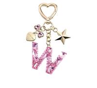 MHwan Portachiavi Personalizzato, Superficie Lucida Portachiavi Lettera, Regalo di Compleanno per Ragazze, Regali Personalizzati Inizio della Scuola, Ciondolo Squisito, F