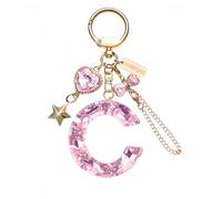 MHwan Portachiavi Personalizzato, Superficie Lucida Portachiavi Lettera, Regalo di Compleanno per Ragazze, Regali Personalizzati Inizio della Scuola, Ciondolo Squisito, F