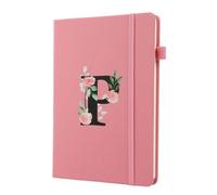 MHwan Quaderno Appunti, Journal A5 Rosa Personalizzato Dalla A Alla Z con Nome, Regalo Elegante e Raffinato per Donne, Adatto a Mamme, Figlie e Amiche, 240 Pagine, Quadernino a Linea Orizzontale