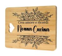 MHwan Regalo Originale per la Nonna, Regalo Creativo per Natale, Festa dei Nonni, Compleanno Nel 2025, Tagliere in Bambù Naturale, Robusto e Bello