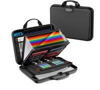 Mhwgo Scatola portadocumenti ignifuga, Borsa per Documenti Ignifuga con lucchetto, 13 scomparti, tasche multiple, impermeabile, cartella portadocumenti A4, organizzatore di file per ufficio domestico