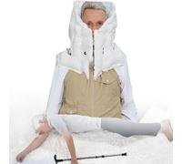 MhWrughts Gilet anticaduta Intelligente,Abbigliamento anticaduta Intelligente per Anziani, Gilet anticaduta,per Anziani, attivazione airbag in 0,01secondi,Protezione Completa a 270°,Men'ssize:Khaki-S