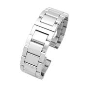 MHYATIO Accessori for cinturino in acciaio inossidabile massiccio compatibile con Armani Jeep Fossil Tissot Casio PRG-600 650 Swordfish 316 cinturino in acciaio metallico 20MM(A-silver,18mm)