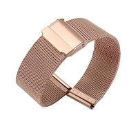 MHYATIO Cinturino for orologio in maglia milanese compatibile con TISSOT compatibile con Omega compatibile con orologio Seiko cinturino regolabile in acciaio inossidabile 18mm 20mm 22mm(Rose gold,17mm
