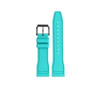 MHYATIO Compatibile con Breitling Avengers Black Bird Viton cinturino for orologio Endurance Yellow Wolf Super Ocean cinturino in caucciù al fluoro a sgancio rapido 22(White Black,22mm)