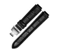 MHYATIO Compatibile con il cinturino dell'orologio in vera pelle LV Compatibile con il cinturino dell'orologio Louis Vuitton Tambour Series Mouth 10 12mm da uomo e da donna Q114k Q1121(Black Yellow,18
