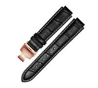 MHYATIO Compatibile con il cinturino dell'orologio in vera pelle LV Compatibile con il cinturino dell'orologio Louis Vuitton Tambour Series Mouth 10 12mm da uomo e da donna Q114k Q1121(White Black,21m