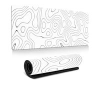 MHYMX Tappetino per mouse XXL 800 x 300 x 3 mm, tappetino per mouse da gioco grande con base in gomma antiscivolo Tappetino per mouse FPS La superficie speciale migliora la velocità e la precisione pe