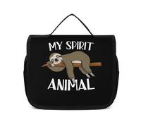 MHYRAC Beauty case da appendere, a forma di cuore, con rose, per viaggi, affari, vacanze, Il mio bradipo Animale Sprirt, 22.5x18.5cm