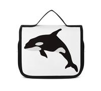 MHYRAC Beauty case da appendere, con alieno, per viaggi, affari, vacanze, Modello di balena dell'assassino, 22.5x18.5cm