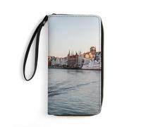 MHYRAC Portafoglio in pelle, bolle e birra, con corda, di piccole dimensioni e grande capacità, facile da trasportare, Kaboompics_bellissima-architettura-della-città-vecchia-in-gdansk-poland-21573
