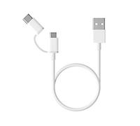 XIAOMI MI 2-IN-1 USB CABLE MICRO USB TO TYPE C 30cm WHITE SJV4083TY
