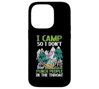 Mi accampo così non pugno le persone in gola camper Custodia per iPhone 14 Pro