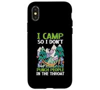 Mi accampo così non pugno le persone in gola camper Custodia per iPhone X/XS