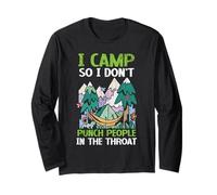 Mi accampo così non pugno le persone in gola camper Maglia a Manica