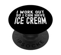 Mi alleno così posso avere il gelato PopSockets PopGrip Adesivo