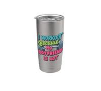 Mi alleno perché il mio ragazzo è una palestra per donne sexy e divertente Bicchiere termico in acciaio inox doppia parete