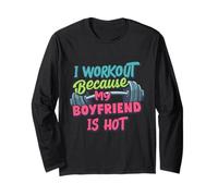 Mi alleno perché Il Mio Ragazzo è Una Palestra per Donne Sexy e Divertente Maglia a Manica