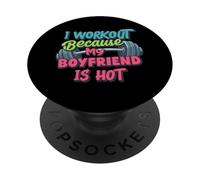 Mi alleno perché il mio ragazzo è una palestra per donne sexy e divertente PopSockets PopGrip Adesivo